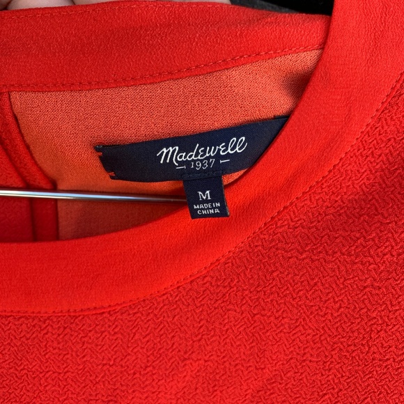 Madewell Red Industry Button Back Top Medium - Picture 5 of 6
